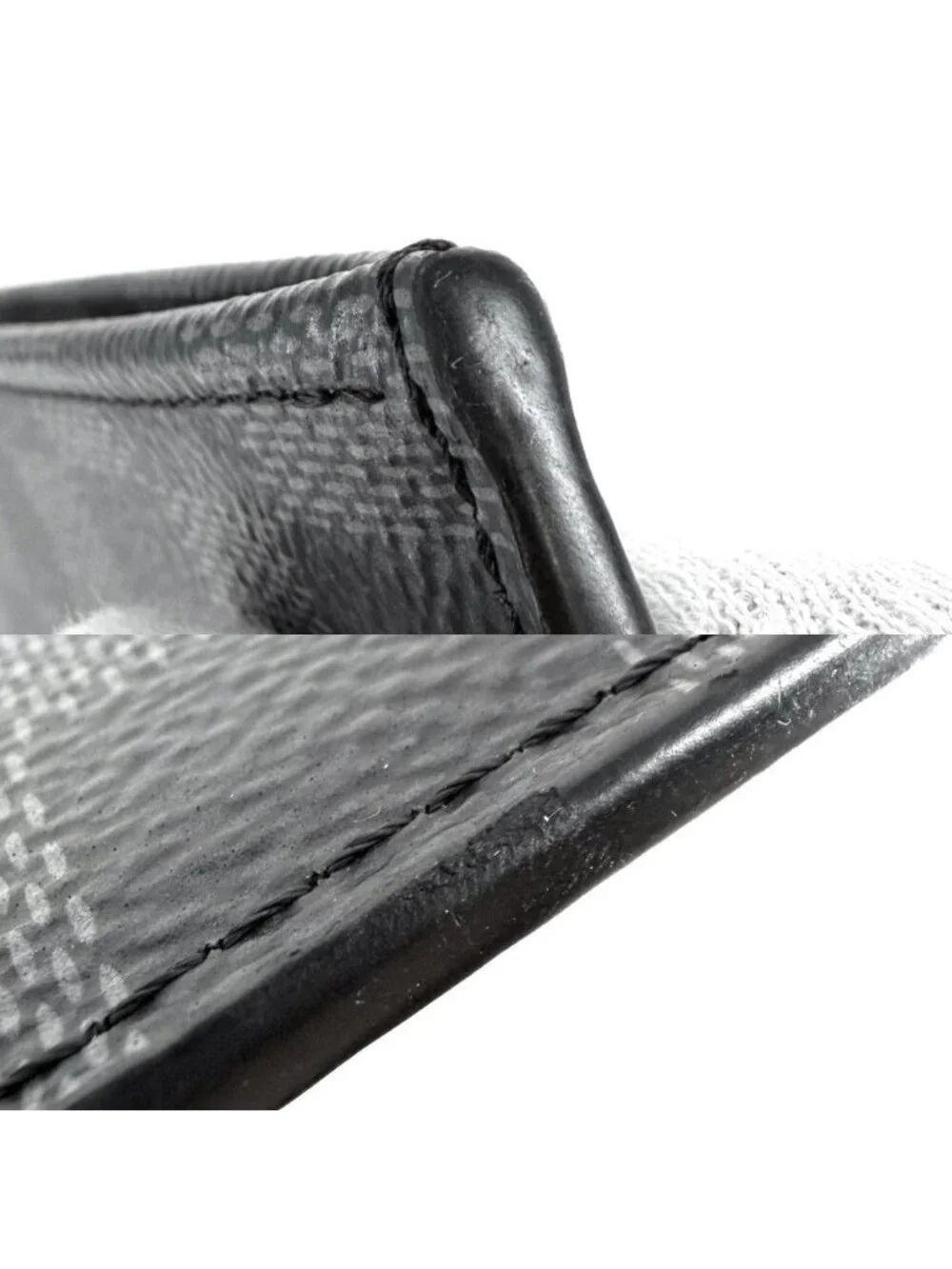 Louis Vuitton Clutch Damier Graphite Pochette Jour GM Second Black Silver
